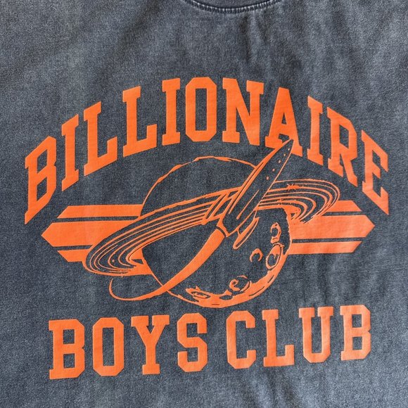Y2K Billionaire Boys Club Navy Orange‎ Rocket Astronaut T-Shirt Men’s XL - Picture 2 of 9